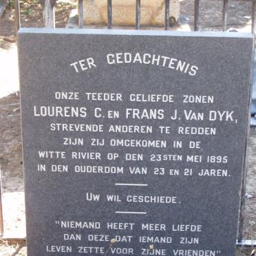 DYK Lourens C., van -1895 :: VAN DYK Frans J. -1895