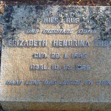 THOM Elizabeth Hendrina 1855-1925