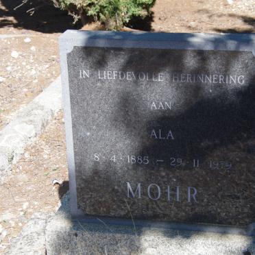 MOHR Ala 1885-1979