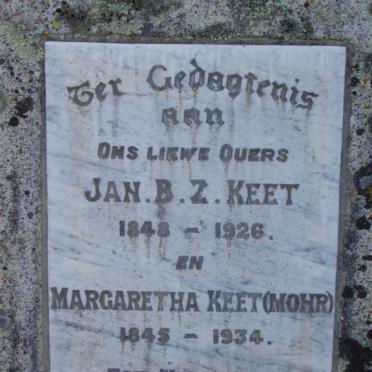 KEET Jan B.Z. 1848-1926 &amp; Margaretha MOHR 1845-1934