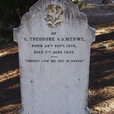 MERWE C. Theodore, v.d. 1878-1897