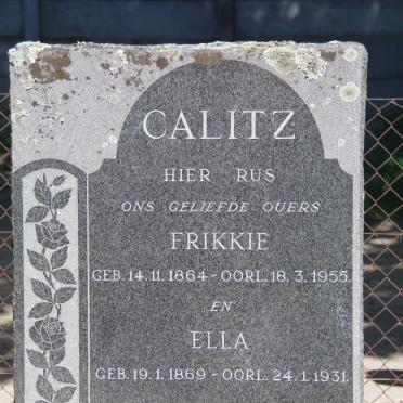 CALITZ Frikkie 1864-1955 &amp; Ella 1869-1931