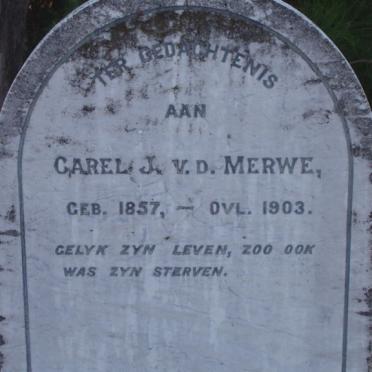 MERWE Carel J., v.d. 1857-1903