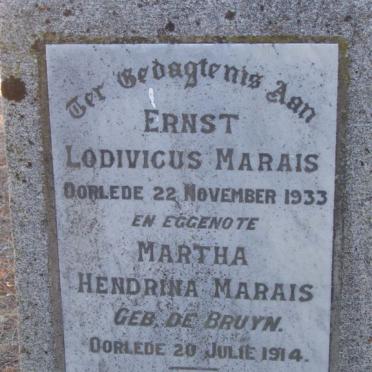 MARAIS Ernst Lodivicus -1933 &amp; Martha Hendrina DE BRUYN -1914