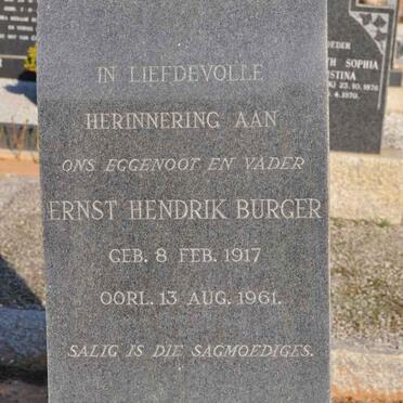 BURGER Ernst Hendrik 1917-1961