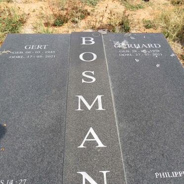 BOSMAN Gert 1945-2021 :: BOSMAN Gerhard 1978-2021
