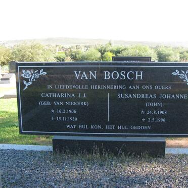 BOSCH Susandreas Johannes, van 1908-1996 &amp; Catharina J.J. VAN NIEKERK 1906-1980