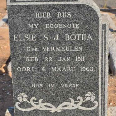 BOTHA Elsie S.J. nee VERMEULEN 1911-1963