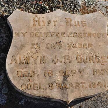 BURGER Alwyn J.P. 1875-1941