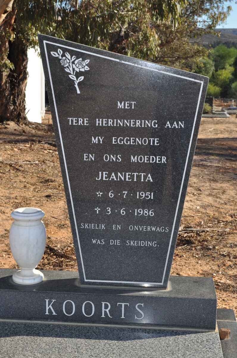 KOORTS Jeanetta 1951-1986