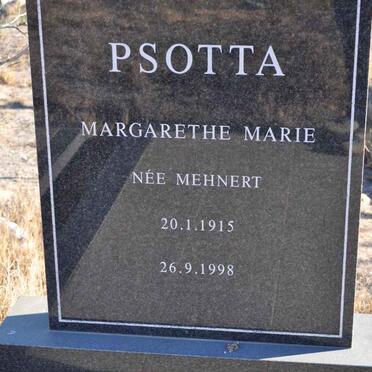 PSOTTA Margarethe Marie nee MEHNERT 1915-1998