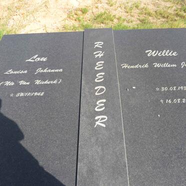 RHEEDER Hendrik Willem Johannes 1939-2014 & Louisa Johanna VAN NIEKERK 1942-