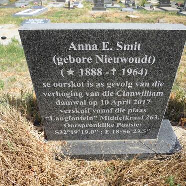 SMIT Anna E. nee NIEUWOUDT 1888-1964