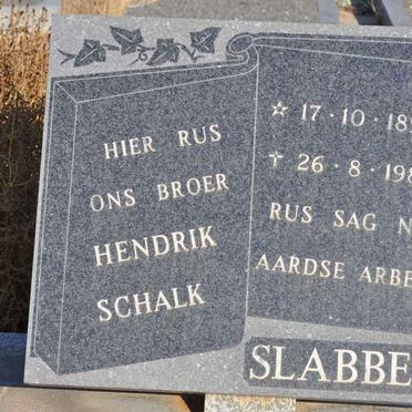 SLABBERT Hendrik Schalk 1895-1989