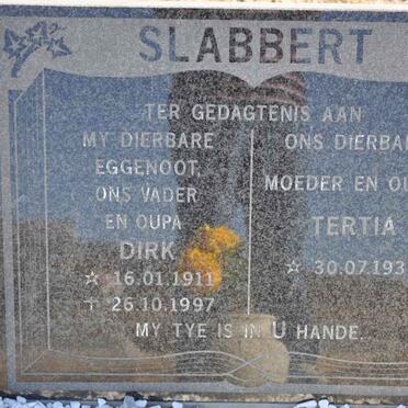 SLABBERT Dirk 1911-1997 &amp; Tertia 1936-