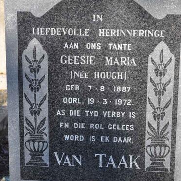 TAAK Geesie Maria, van nee HOUGH 1887-1972