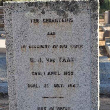 TAAK G.J., van 1899-1947