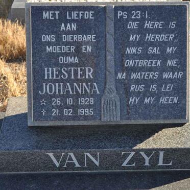 ZYL Hester Johanna, van 1928-1995