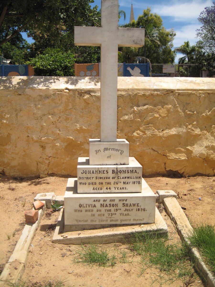 BOOMSMA Johannes -1870 &amp; Olivia Mason SHAWE -1896