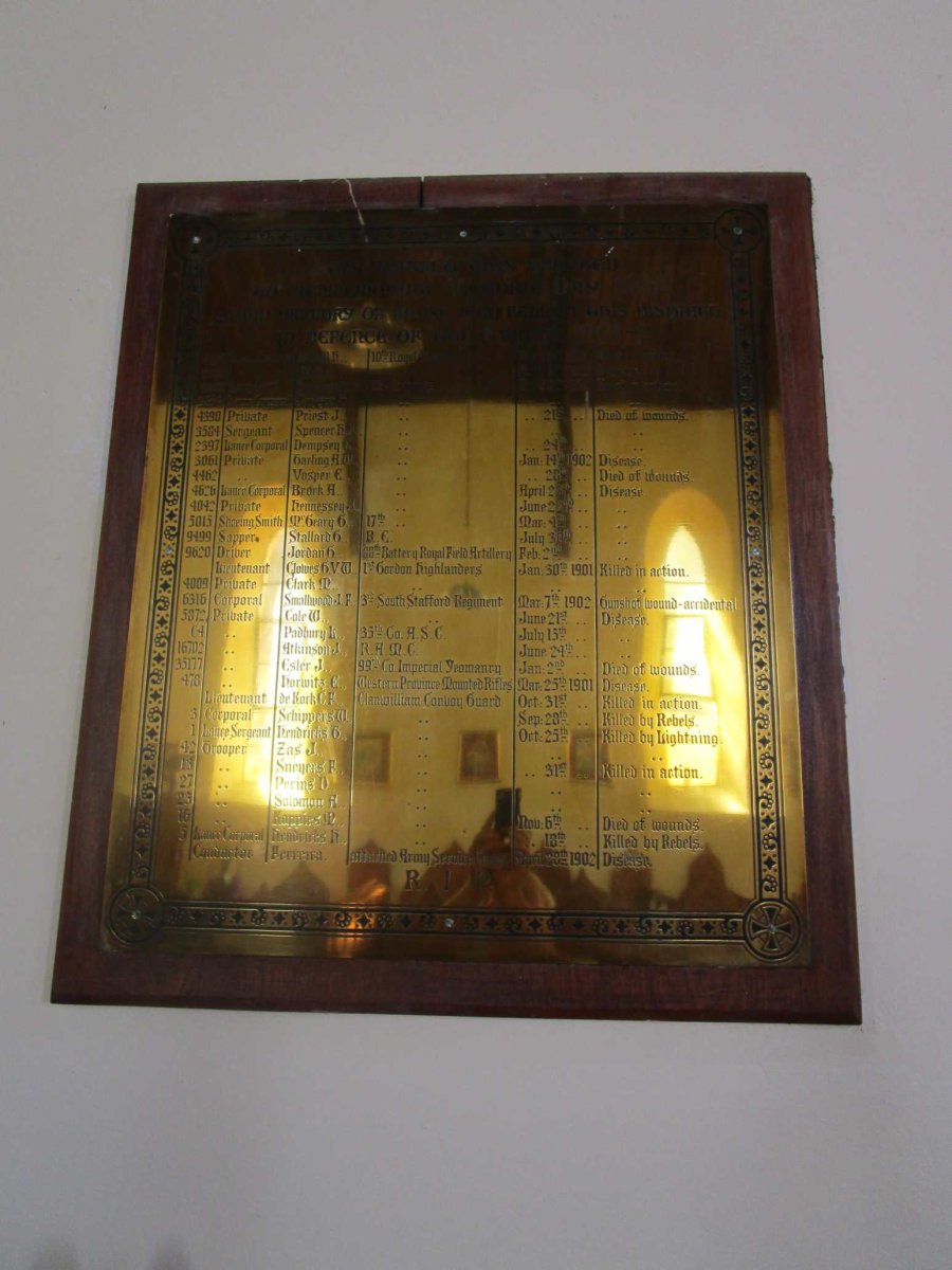 5. Anglo Boer War Commemorative Plaque