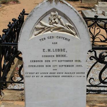 LUBBE E.M. nee BRINK 1852-1903