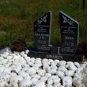 SWARTS Abraham J.P. 1923-2002 &amp; Anna 1924-1992