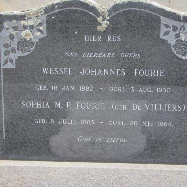 FOURIE Wessel Johannes 1882-1930 &amp; Sophie M.P. DE VILLIERS 1885-1964