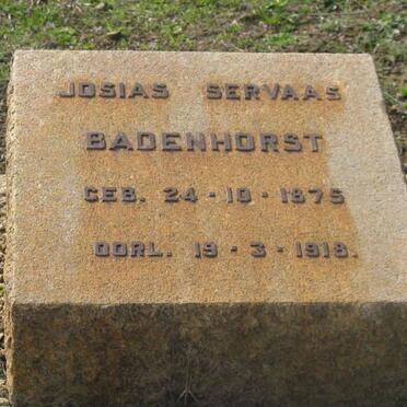 BADENHORST Josias Servaas 1875-1918