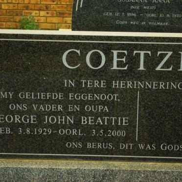 COETZEE George John Beattie 1929-2000