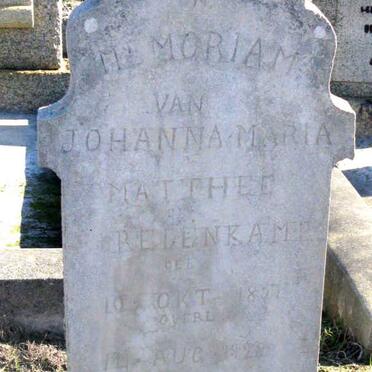 MATTHEE Johanna Maria nee BREDENKAMP 1837-19??
