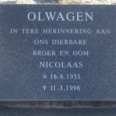 OLWAGEN Nicolaas 1931-1996