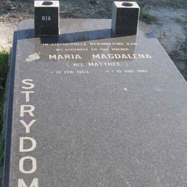 STRYDOM Maria Magdalena nee MATTHEE 1953-199?