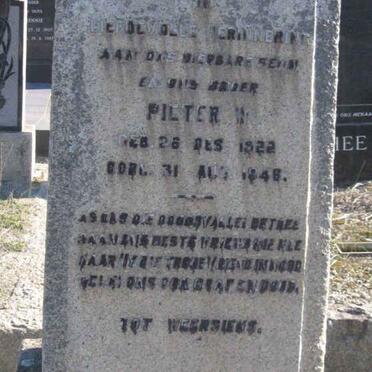 TOIT Pieter W., du 1922-1946