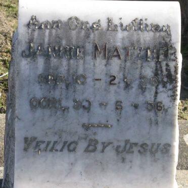 MATTHEE Jannie 1936-1936