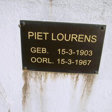 LOURENS Piet 1903-1967