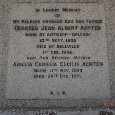 ACHTEN Georges Jean Albert 1895-1956 &amp; Amelia Camelia Cecilia 1900-197?