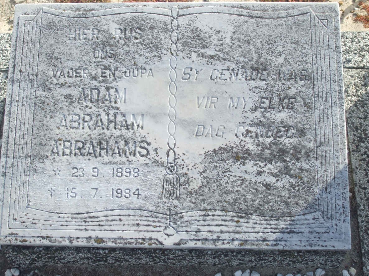 ABRAHAMS Adam Abraham 1898-1984