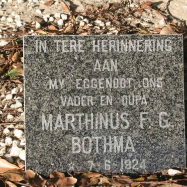 BOTHMA Marthinus F.G. 1924-