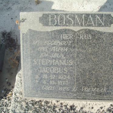 BOSMAN Stephanus Jacobus 1934-1973