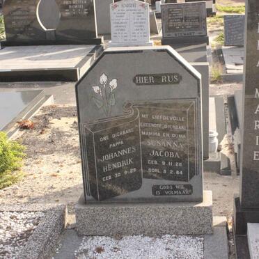COETZEE Johannes Hendrik 1929- &amp; Susanna Jacoba 1928-1984
