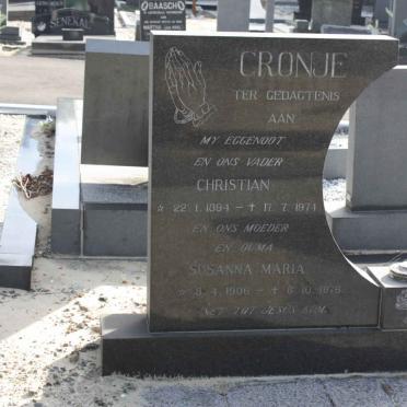 CRONJE Christian 1894-1974 &amp; Susanna Maria 1908-1976