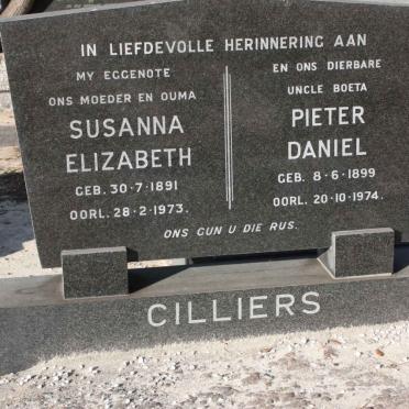 CILLIES Pieter Daniel 1899-1974 &amp; Susanna Elizabeth 1891-1973