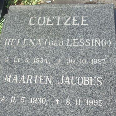 COETZEE Maarten Jacobus 1930-1995 &amp; Helena LESSING 1934-1987