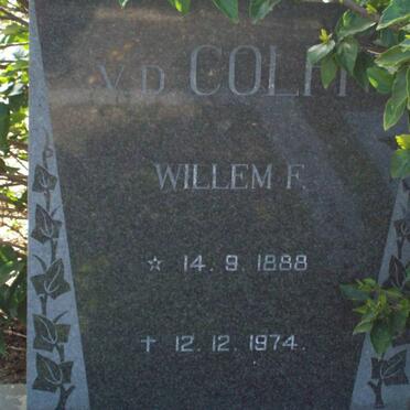 COLFF Willem F., v.d. 1888-1974