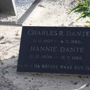 DANTE Charles R. 1907-1980 &amp; Hannie 1904-1986