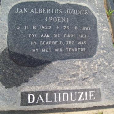 DALHOUZIE Jan Albertus Jurines 1922-1983