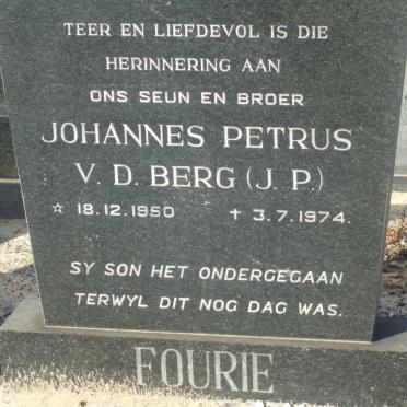 FOURIE Johannes Petrus V.D. Berg 1950-1974