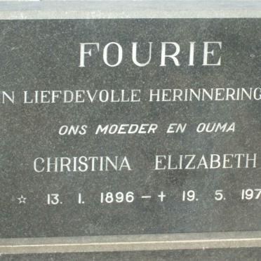 FOURIE Christina Elizabeth 1896-1974