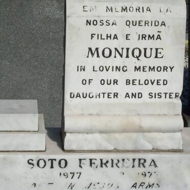 FERREIRA Monique Soto 1977-1977 :: FERREIRA Elvira Da Conceicao Martins 1909-1999