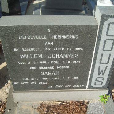 GOUWS Willem Johannes 1898-1973 &amp; Sarah 1906-1991